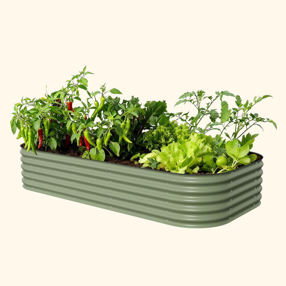 17" Tall 10 In 1 Jumbo Modular Metal Raised Garden Bed Kit