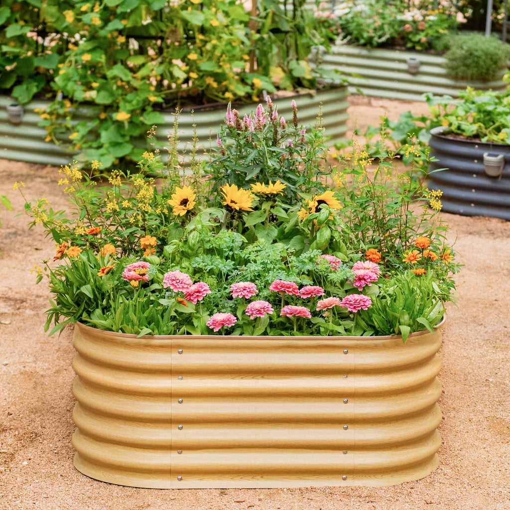 17" Tall 4 In 1 Small Modular Metal Raised Garden Bed Kit